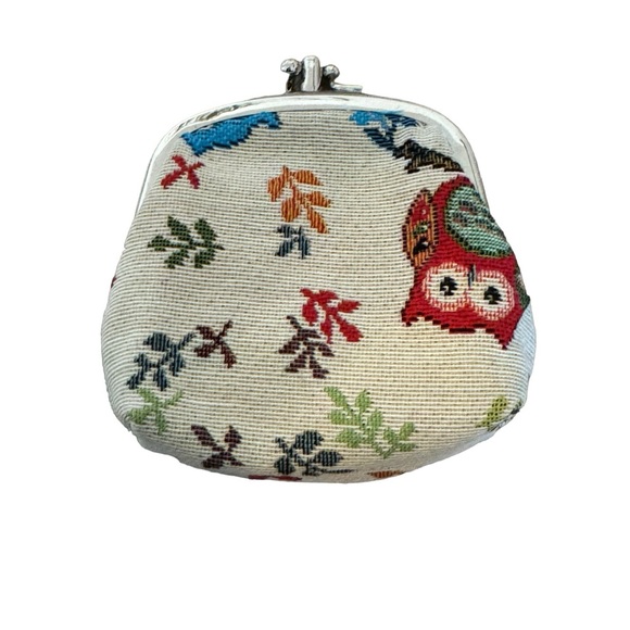 Signage Kiss Lock Owl Tapestry Coin Purse - Picture 1 of 5